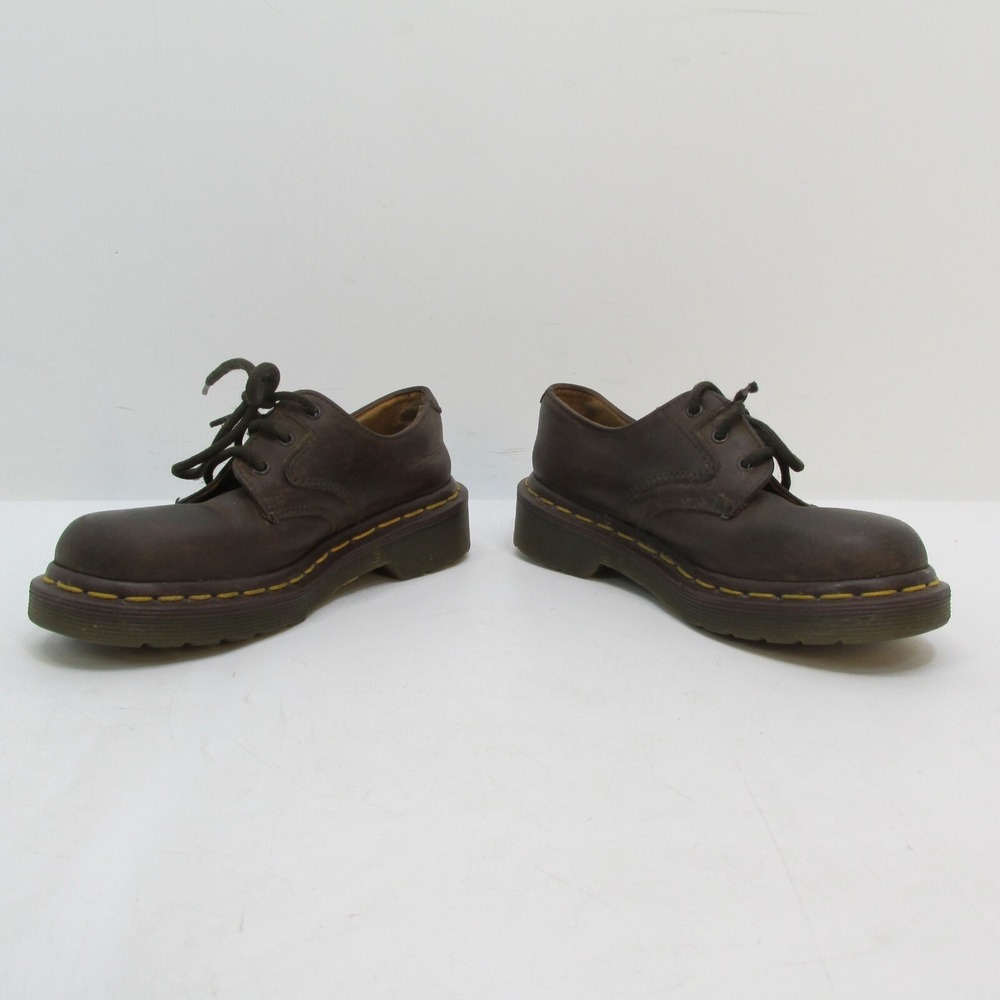 Dr. Martens Kids Shoes Oxford Brown Leather UK 11 / US 12 Made In England Low - Picture 4 of 9